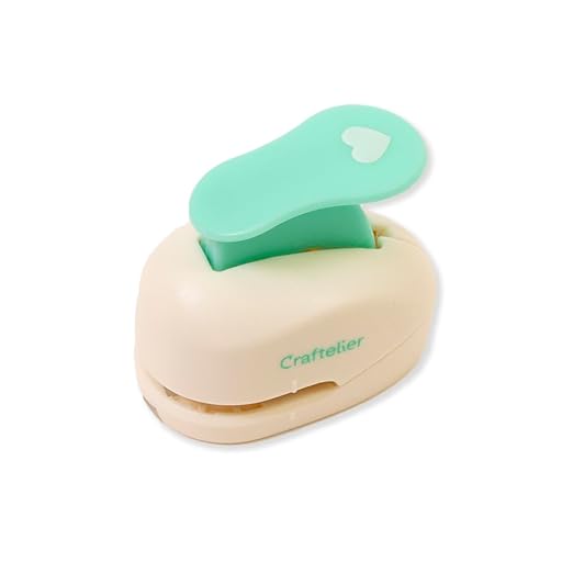 Craftelier - 3/8 Inch Heart Hole Punch with Lever Press | Hole Puncher for Paper Crafts | Heart Punch for Scrapbooking, DIY Cards & Journals | Hole Puncher for Paper & Cardstock.