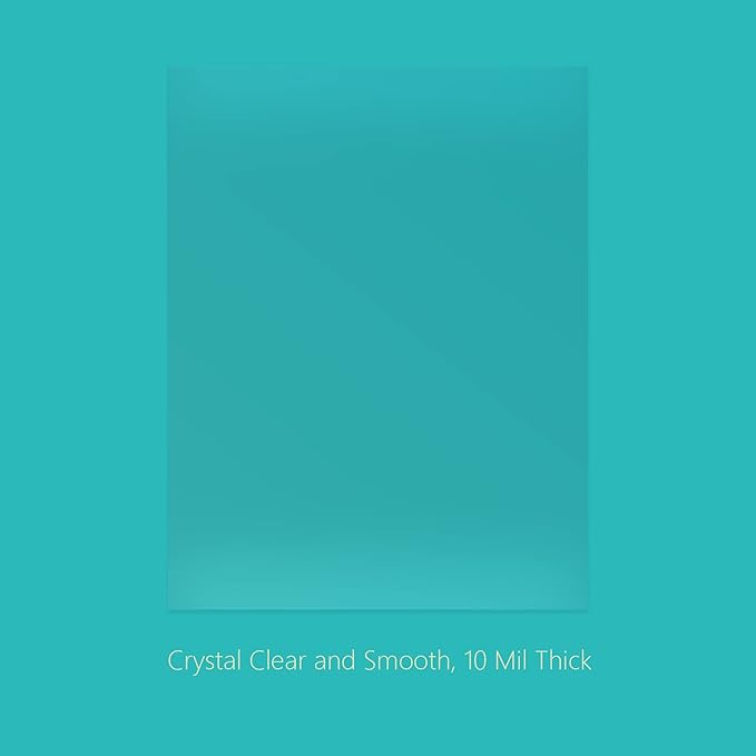 Binditek 100 Pack 10 Mil PVC Clear Binding Covers, 8.5 x 11 Inches, Letter Size, Square Corners, Un-Punched, Office Supplies