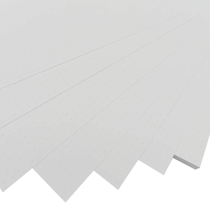 Unpunched Refills Paper, Letter Size Loose Leaf Paper for Ring Binder/Discbound Notebook Planner Inserts, 100 Sheets/200 Pages, White, Dot Grid, 8.5 X 11 Inch