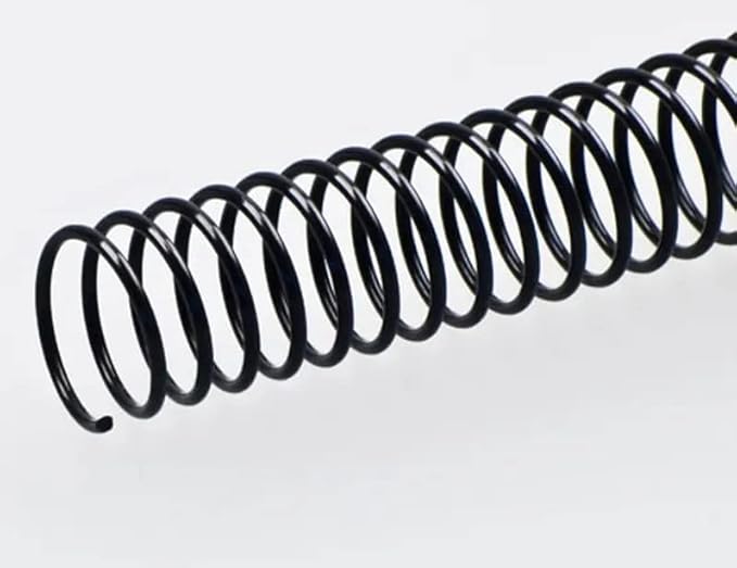 Plutreas 100 Pack Plastic Spiral Binding Coils, 4:1 Pitch, Spiral Binding Spines for Office Documents, Engineer Papers, Business Projects (6mm (30 Sheet Capacity))