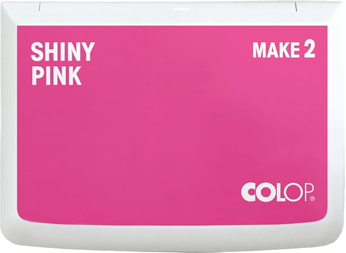 COLOP Make Series, Ink Stamp Pads, with Non-Toxic Premium Ink, Water-Based Acid-Free (Shiny Pink, Make 2-2-3/4" x 4-1/4")