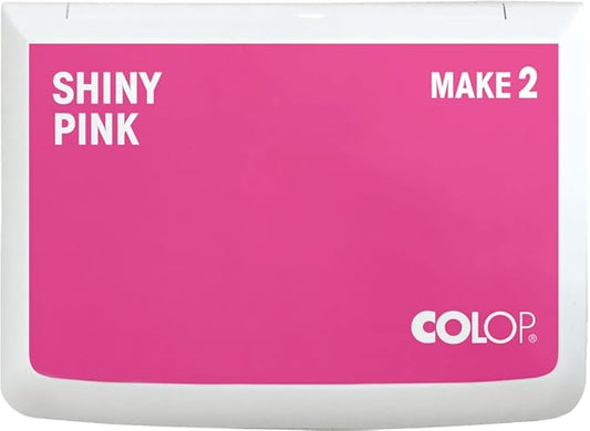 COLOP Make Series, Ink Stamp Pads, with Non-Toxic Premium Ink, Water-Based Acid-Free (Shiny Pink, Make 2-2-3/4" x 4-1/4")