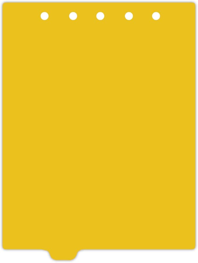 Carstens - Heavy Duty Plastic Ring Binder Dividers, Bottom Tab, 1/9 Cut, Tab 3 Position, US Letter, Yellow, Pack of 10, (2619-03) - Ideal Medical Chart Dividers or Index Tabs for 3 Ring Binders
