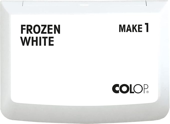 COLOP Make Series, Ink Stamp Pads, with Non-Toxic Premium Ink, Water-Based Acid-Free (Frozen White, Make 1-1-15/16" x 3-1/2")