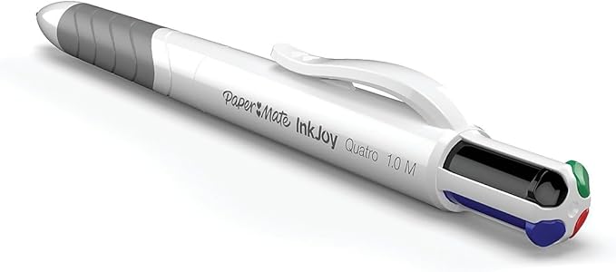 Paper Mate InkJoy Quatro Retractable Ballpoint Pens, Medium Point, Assorted Colors, 3 Pack