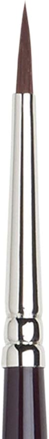 Winsor & Newton Galeria Round Short Handle Brush, Size 3, Silver