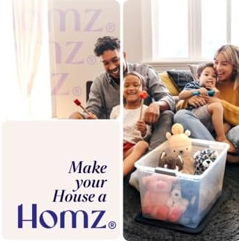 HOMZ 2-Pack 5-Drawer Storage Unit, Home & Office Plastic Organizer, Black Frame