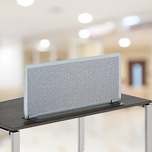 OBEX Acoustical Free Standing Privacy Screen, Cubicle Accessories Desk Privacy Panel, Desk Dividers for Office, Office Furniture Partitions Portable Sound Proof Dividers, 24" x 30", Overcast