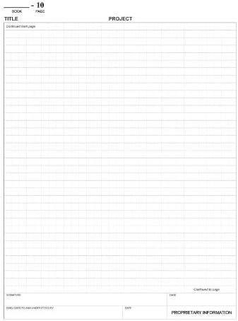 BookFactory Lab Notebook - 240 Pages (.25" Grid Format), 8 7/8" x 11 1/4", Red Cover, Section Sewn Hardbound Laboratory Notebook (LIRPE-240-LGR-A-LRT1)