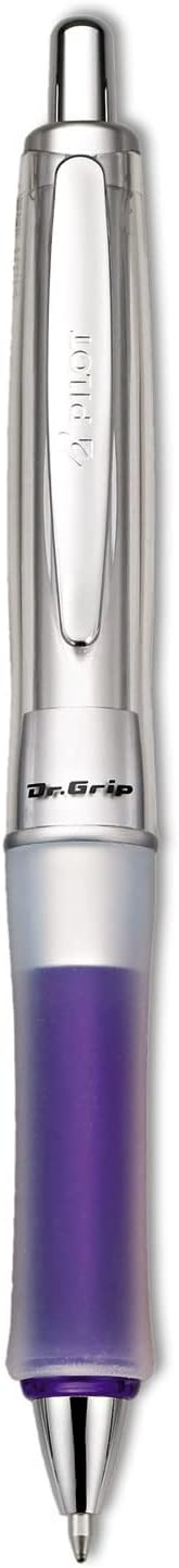 PILOT Dr. Grip Center of Gravity Refillable & Retractable Ballpoint Pen, Medium Point, Navy Grip, Black Ink, Single Pen (36181)