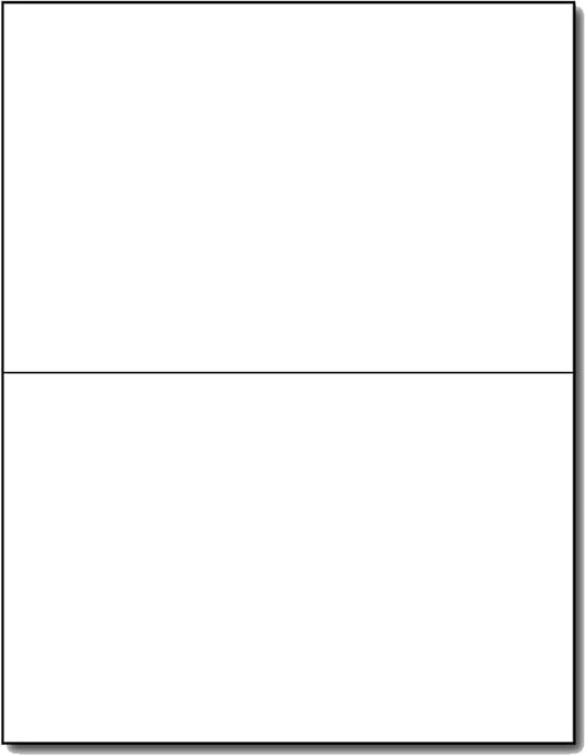 80lb White Half Fold Greeting Cards - 100 Cards - Desktop Publishing Supplies, Inc.™ Brand