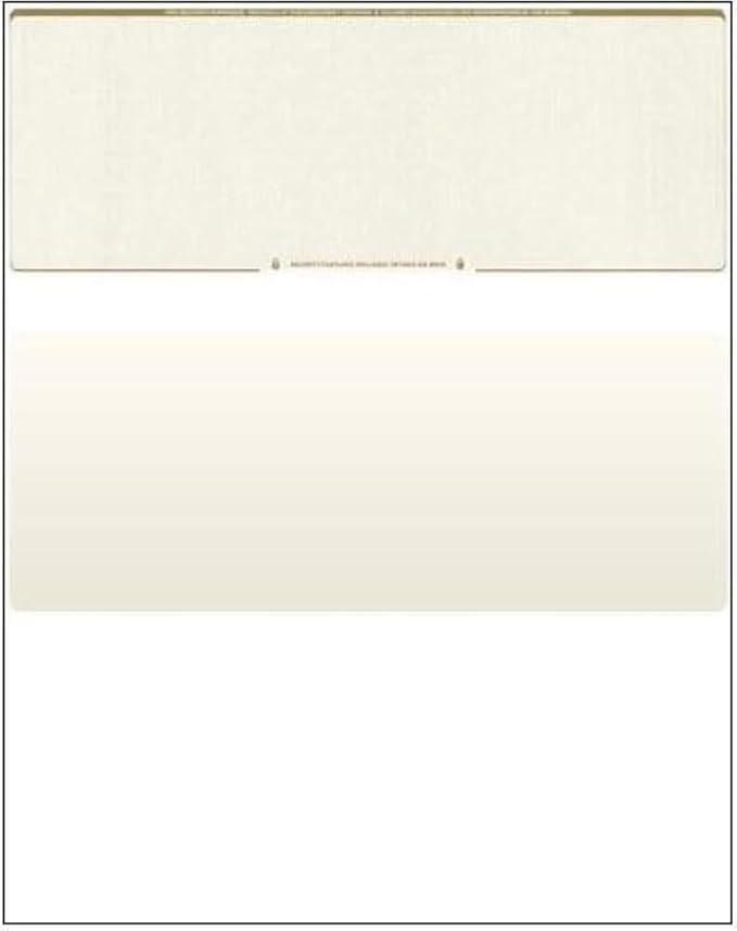 Compuchecks Check on Top Blank Check Paper - 1000 Pack, Quick-Books & Laser Printer Compatible - Security Business Checks with Voucher - 8.5" x 11" Gold Diamond