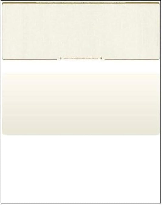 Compuchecks Check on Top Blank Check Paper - 1000 Pack, Quick-Books & Laser Printer Compatible - Security Business Checks with Voucher - 8.5" x 11" Gold Diamond