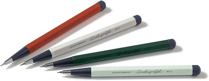 LEUCHTTURM1917 - Drehgriffel Mechanical Pencil - Refillable Writing Stylus with 0.7 mm HB Graphite Lead (Forest Green)