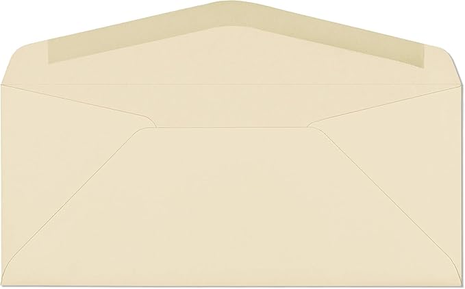 EnDoc #9 Colored Envelopes - 80 Pack - Cream Pastel Color 3 7/8 x 8 7/8 envelope, Letter Size, For Home, Offices, Holiday, Invoices and Mailings