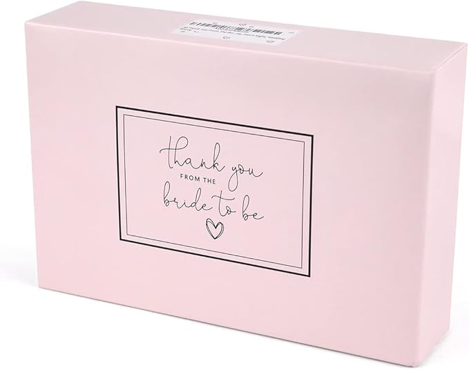 All Ewired Up Thank You From The Bride To Be Heart Cards with Kraft Envelopes, Box of 30, Folded, Tented, Bulk, Wedding, Bridal Shower, Bachelorette Party, Hen's Night, Rehearsal Dinner