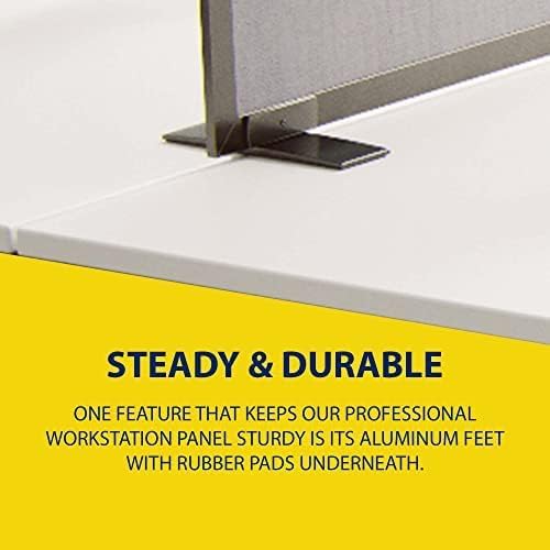 OBEX Acoustical Free Standing Privacy Screen, Cubicle Accessories Desk Privacy Panel, Desk Dividers for Office, Office Furniture Partitions Portable Sound Proof Dividers, 24" x 60", Graphite
