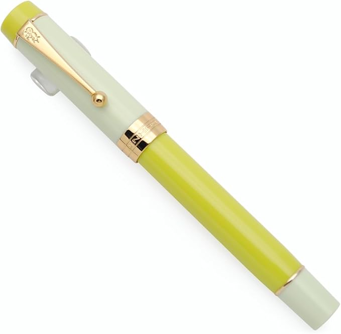 JINHAO 100 Fountain Pen with Ink Converter (Medium Nib 0.7mm, Green Lemon)