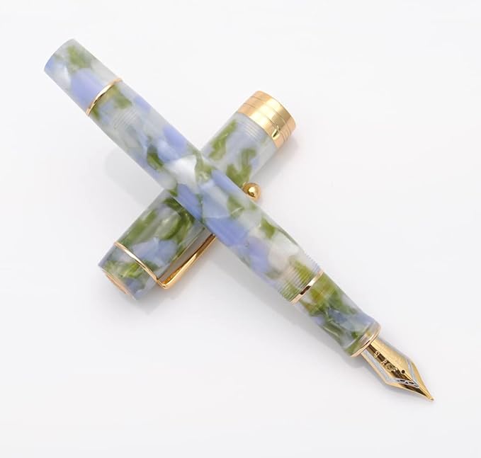 JINHAO 100 Fountain Pen with Ink Converter (Medium Nib 0.7mm, Seaweed Green)