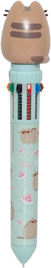 Grupo Erik Pusheen Pen | 10 In 1 Ballpoint Pen With 3D Pusheen Cat Topper | Pusheen Gifts - Pusheen Stationery | Multi Colour Pen | Cute Pen | Kawaii pen - Kawaii Stationery