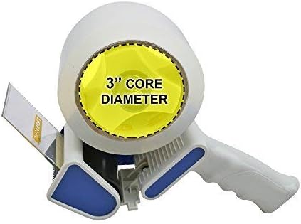 Tape King Packing Tape Dispenser Gun - Handheld Tape Gun w/ 2-Inch-Wide Clear Packaging Tape and Bonus Roll - Shipping Tape for Sealing, Storing, and Moving Boxes, 2 Pack