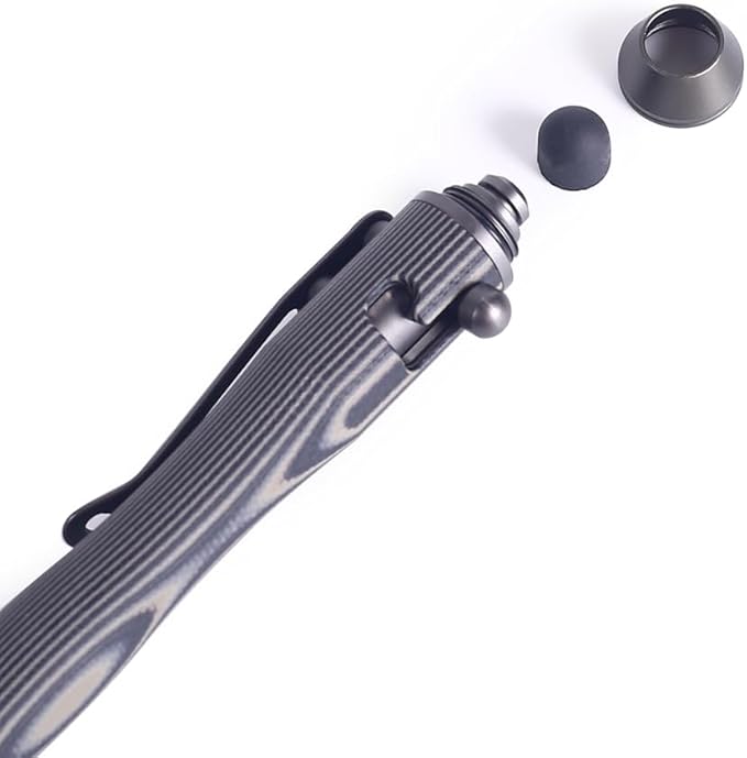 Cool Hand 5.7'' Bolt Action Pens, EDC Ballpoint Ink Refillable, Stylus for Touch Screen, G10 Body w/Pocket Clip, Ergonomic Grip, with a Free Refill, 5375-B