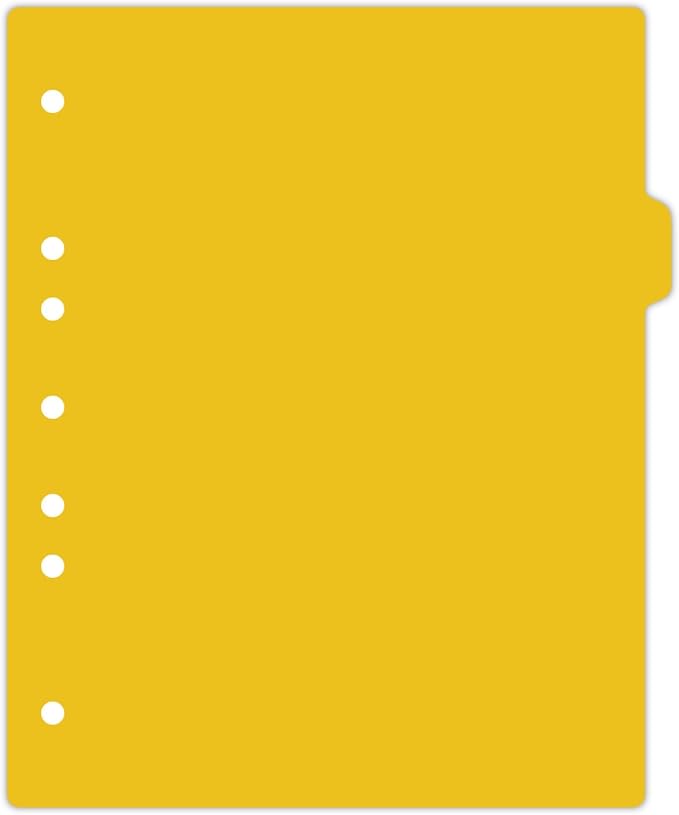 Carstens - Heavy Duty Plastic Ring Binder Dividers, Side Tab, 1/9 Cut, Tab 3 Position, US Letter, Yellow, Case of 50, (2618-03CS) - Ideal Medical Chart Dividers or Index Tabs for 3 Ring Binders
