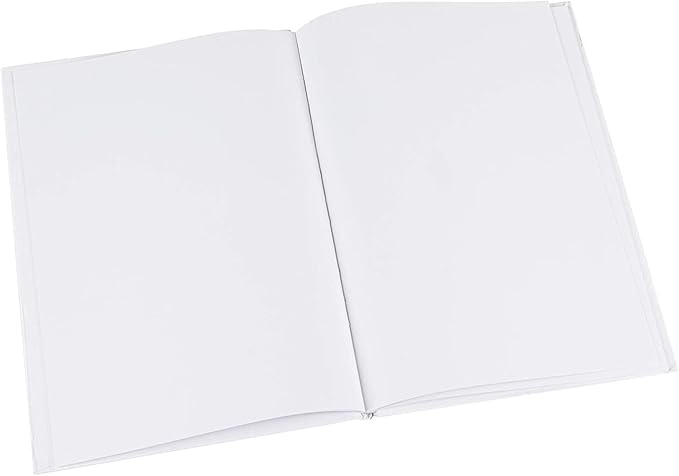 3 Pack 7x10 inch White Blank Hardcover Books for Kids to Write Stories, Unlined Scrapbook and Journal - 18 Sheets/36 Pages Each