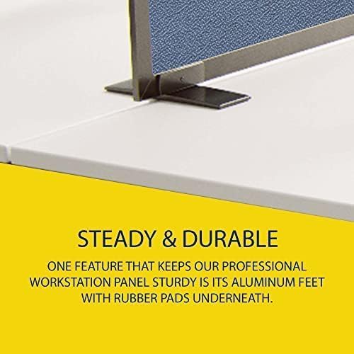 OBEX Acoustical Free Standing Privacy Screen, Cubicle Accessories Desk Privacy Panel, Desk Dividers for Office, Office Furniture Partitions Portable Sound Proof Dividers, 12" x 66", Twilight