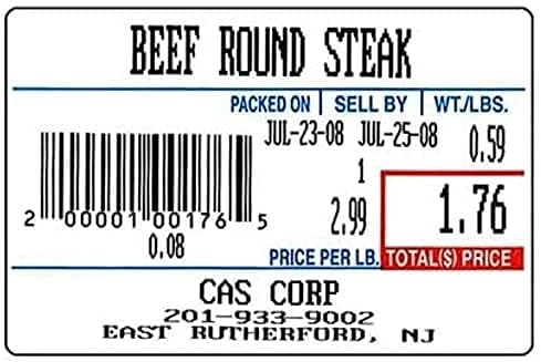 LST-8010 Printing Scale Label, 58 x 40 mm, UPC 12 Rolls of 700 Labels