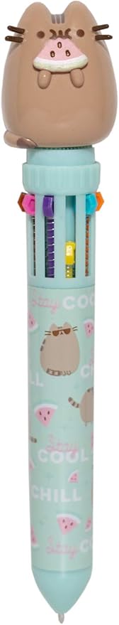 Grupo Erik Pusheen Pen | 10 In 1 Ballpoint Pen With 3D Pusheen Cat Topper | Pusheen Gifts - Pusheen Stationery | Multi Colour Pen | Cute Pen | Kawaii pen - Kawaii Stationery