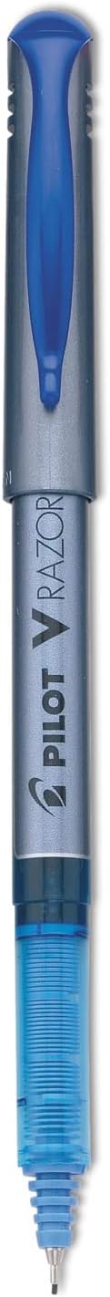 Pilot V Razor Point Liquid Ink Markers, Extra Fine Point, Blue Ink, 12-Pack (11021)