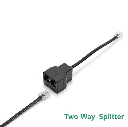 Phone Line Splitter,Telephone Splitter,with RJ11 6P4C Plugs,Suitable for Telephone,Fax Machine (10)
