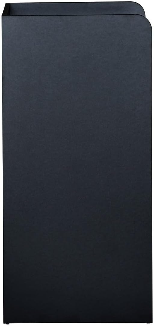 Flash Furniture Sony Laminate Wood Commercial-Grade Trash Receptacle with Tray Top, Wooden Restaurant Trash Can Cabinet and Garbage Receptacle, Black