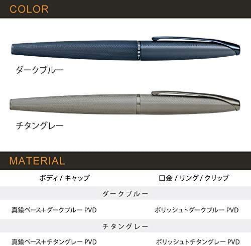 Cross ATX Refillable Rollerball Pen Presented in a Luxury Gift Box - Medium Point, Black Ink, Sandblasted Dark Blue