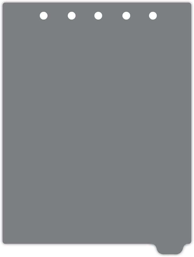 Carstens - Heavy Duty Plastic Ring Binder Dividers, Bottom Tab, 1/9 Cut, Tab 9 Position, US Letter, Gray, Pack of 10, (2619-09) - Ideal Medical Chart Dividers or Index Tabs for 3 Ring Binders