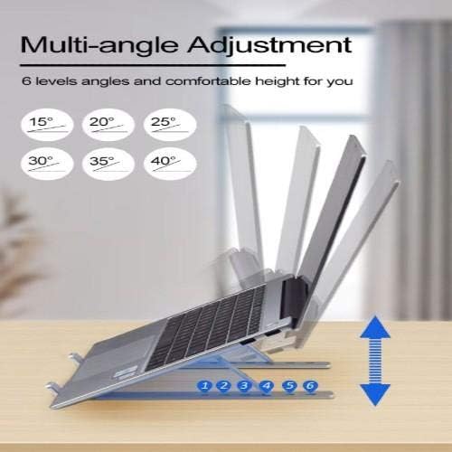 BoxWave Stand and Mount Compatible with Dell Precision 5540 - Compact QuickSwitch Laptop Stand, Portable, Multi Angle Viewing Stand - Metallic Silver