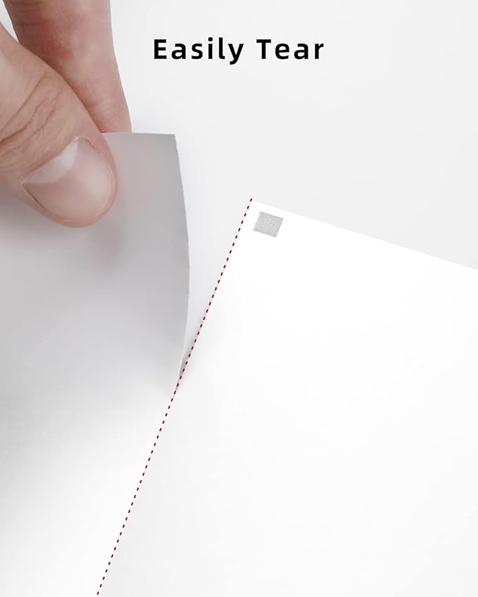 Phomemo US Letter Folding Thermal Paper,Continuous Phomemo M08F Thermal Paper,Compatible with COLORWING M08F, M832, M834, Compatible with HPRT MT800/MT800Q Printer, Size 8.5" x 11",100 Sheets