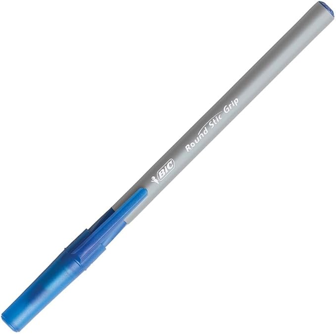 BIC Round Stic Grip Xtra Comfort Assorted Colors Ballpoint Pens, Medium Point (1.2mm), 36-Count Pack, Perfect Writing Pens With Soft Grip for Superb Comfort and Control