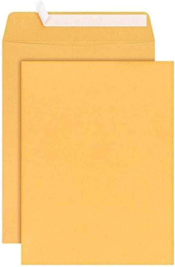 Catalog Envelopes (Open End), Brown Kraft, 28 Pound. 500 Per Pack. (Peel And Seal, 6.5"x9.5")