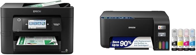 Epson® Workforce® Pro WF-4820 Wireless All-in-One Printer and EcoTank ET-2400 Cartridge-Free Supertank Printer Bundle