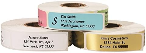 Return Address Labels - Roll of 500 Personalized Labels (Gold)