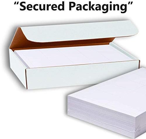 Hamilco Blank Business Cards Card Stock Paper – White Mini Note Index Perforated Cardstock for Printer – Heavy Weight 80 lb 3 1/2 x 2" – 100 Sheets 1000 Cards