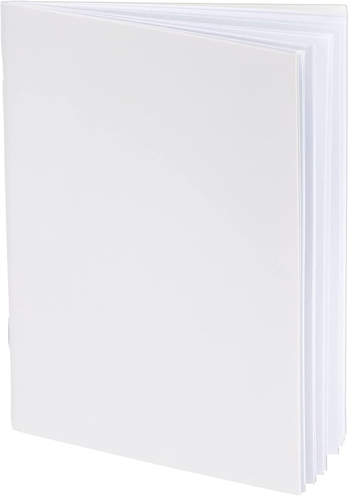 24 Pack Blank Books for Kids To Write Stories - A6 White Notebooks Bulk - Unlined Travel Journals Scrapbooks for Students Sketching (4.3x5.5 in)