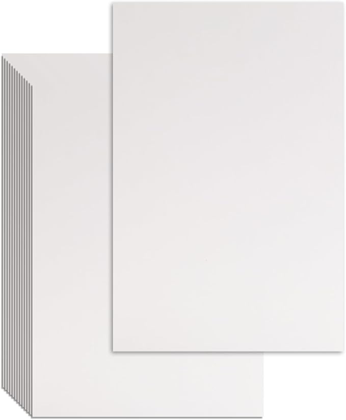25 Pcs Book Board, Binder Board, Cover Board, Heavy Duty Chipboard for Book Binding, DIY Cardboard (White, 9 x 6 Inch 80PT)