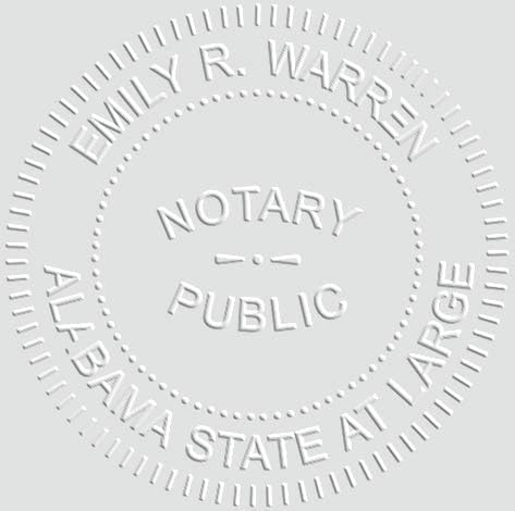 MaxMark Notary Seal Round Embosser for Alabama State - Includes Gold Burst Seal Labels (50 Count)
