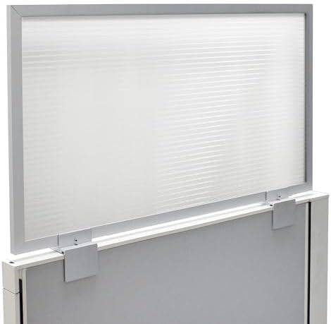 OBEX Screen Extender Polycarbonate Desk Privacy Panel & Divider for Office Cubicle, 12" x 24", Translucent