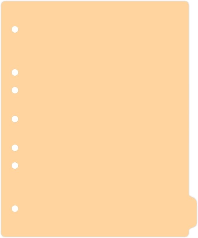 Carstens - Heavy Duty Plastic Ring Binder Dividers, Side Tab, 1/9 Cut, Tab 9 Position, US Letter, Pale Orange, Pack of 10, (2618-18) - Ideal Medical Chart Dividers or Index Tabs for 3 Ring Binders