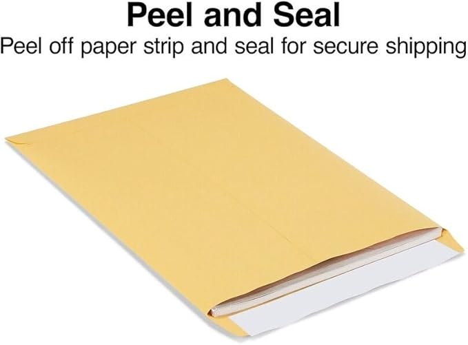 Catalog Envelopes (Open End), Brown Kraft, 28 Pound. 500 Per Pack. (Peel And Seal, 6"x9")