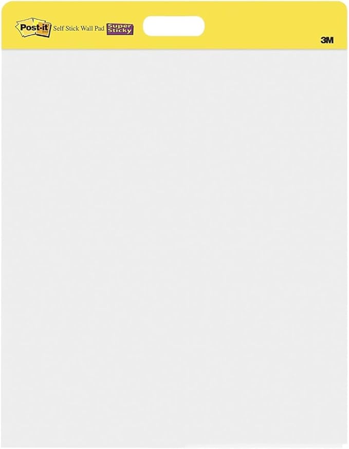 Post-it 566 Self-Stick Wall Pad, 20 x 23, White, 20 Sheets, 2-Pack